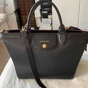 LONGCHAMP leather black purse
